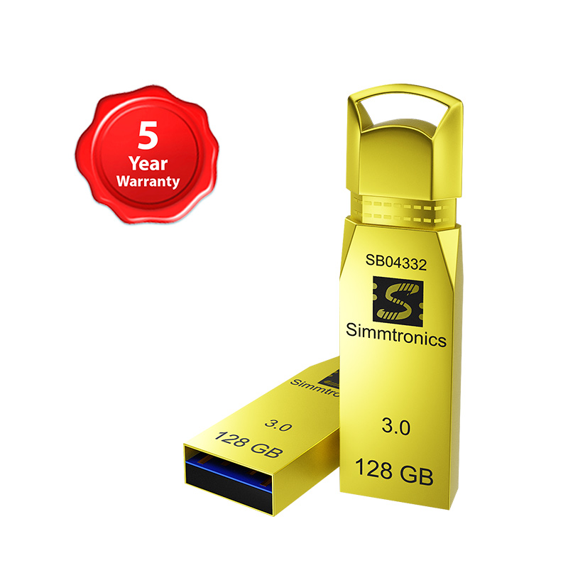 Simmtronics 128GB ZipX USB DRIVE 3.0 METAL BODY