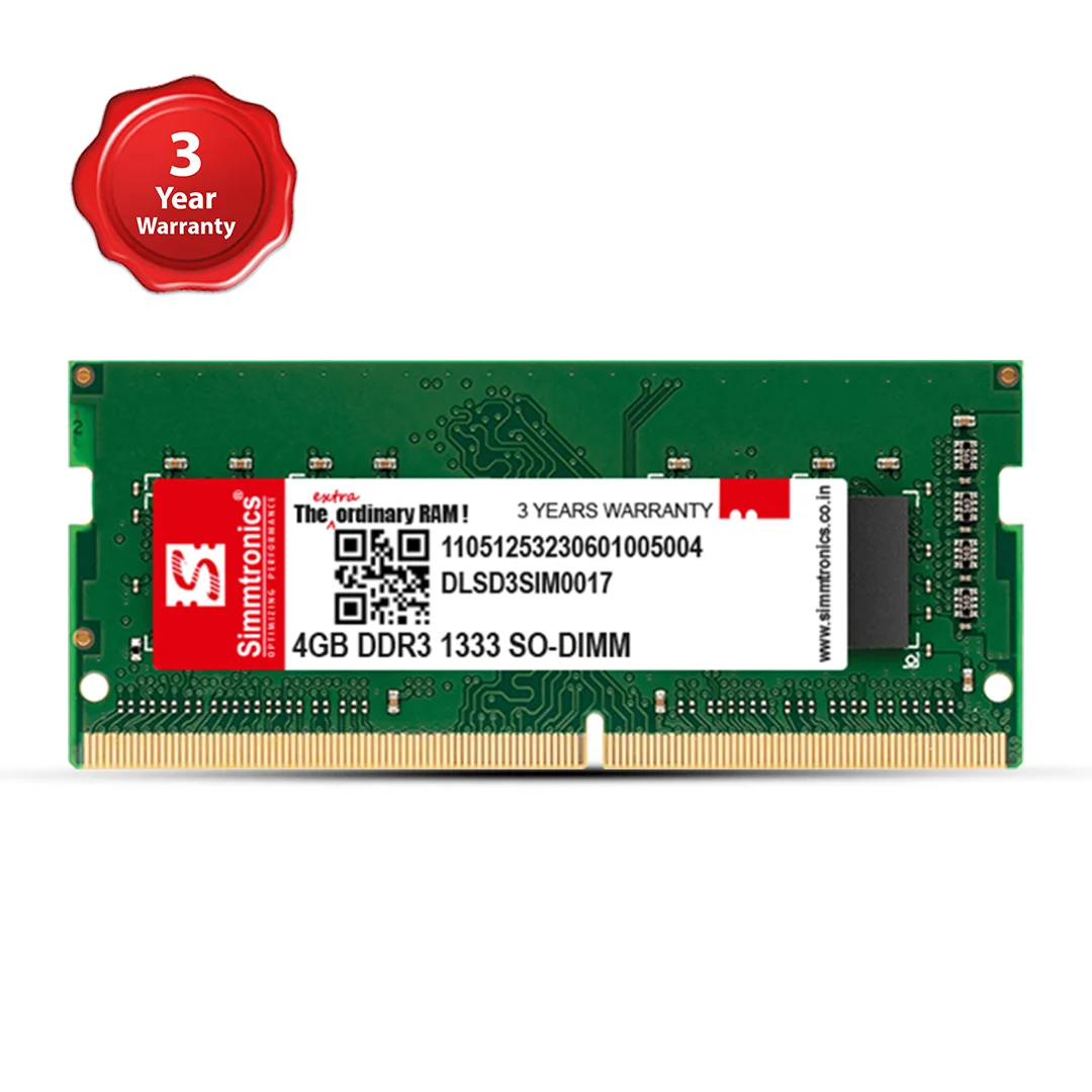 Simmtronics 4GB DDR3 LAPTOP RAM 1333MHz