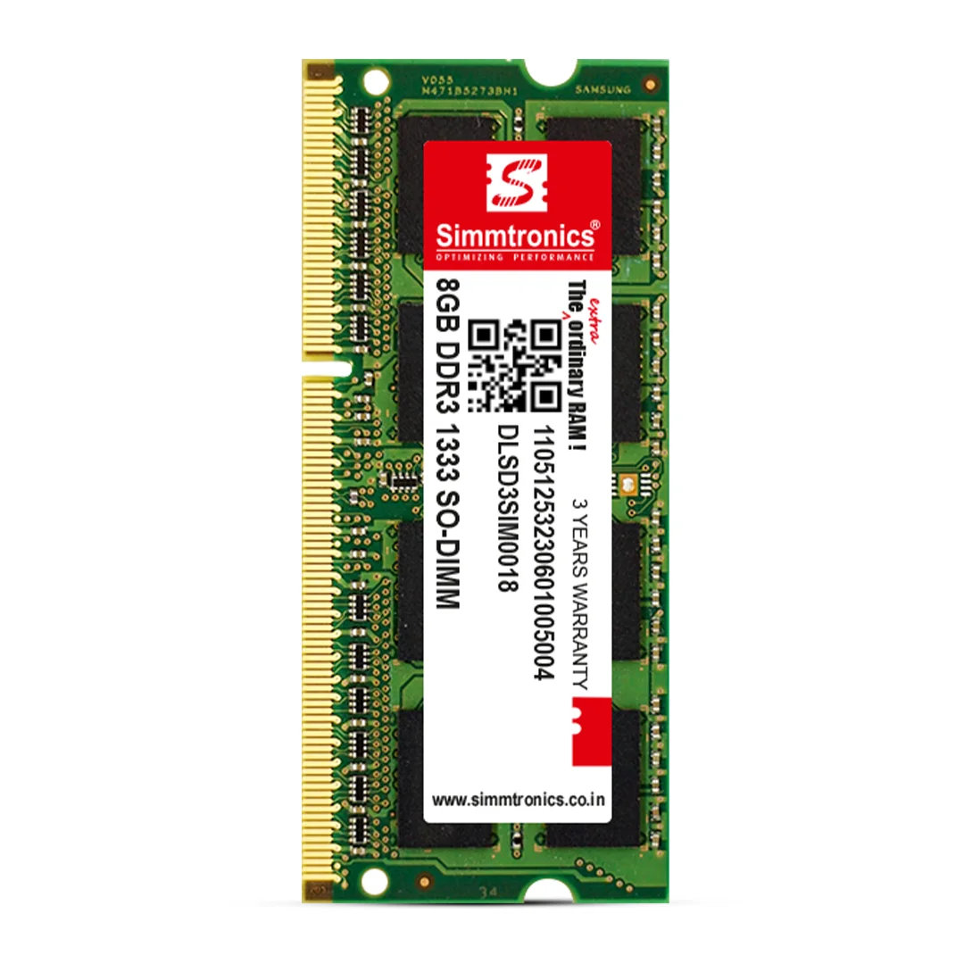 Simmtronics 8GB DDR3 LAPTOP RAM 1333MHz